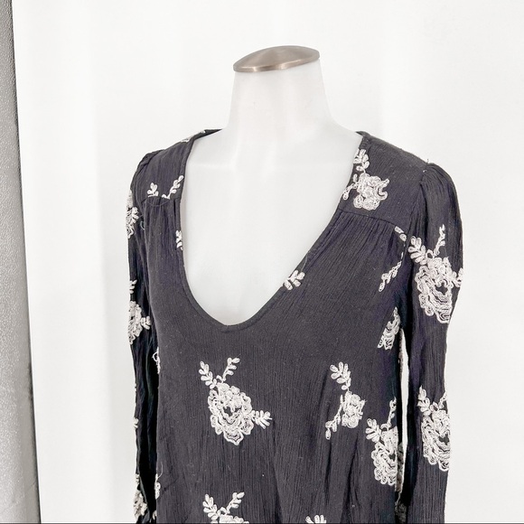 Free People Emma Dress In Black Cambo - Picture 3 of 9